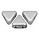 Cuentas de vidrio Kheops® par Puca® - Silver alluminium mat 00030/01700